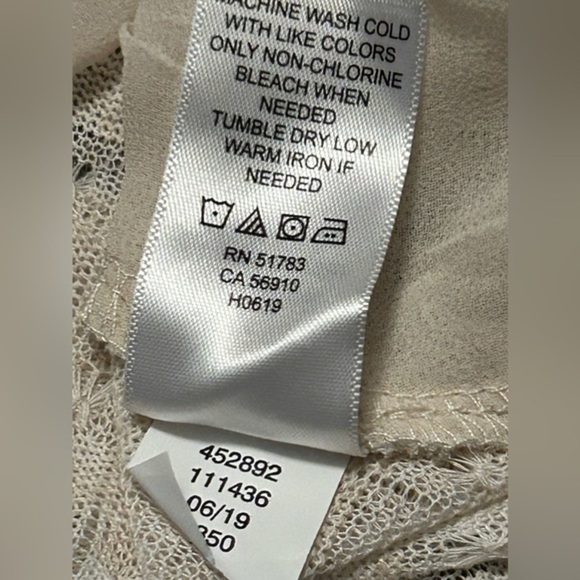 NWT Maurice’s pointelle high low‎ lace up duster top size 1X cream boho - Picture 9 of 16